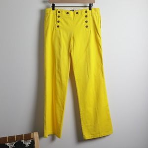 NWT J, Crew Bright Yellow Nautical Aesthetic Trouser Slacks
